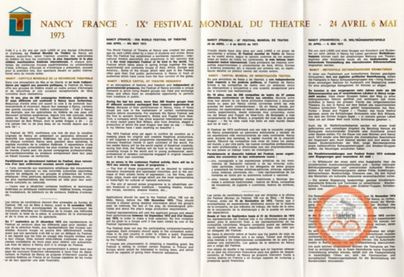 IX Festival Mondial du Théâtre