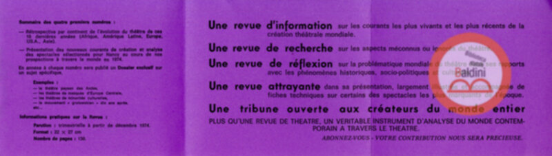 IX Festival Mondial du Théâtre - invito