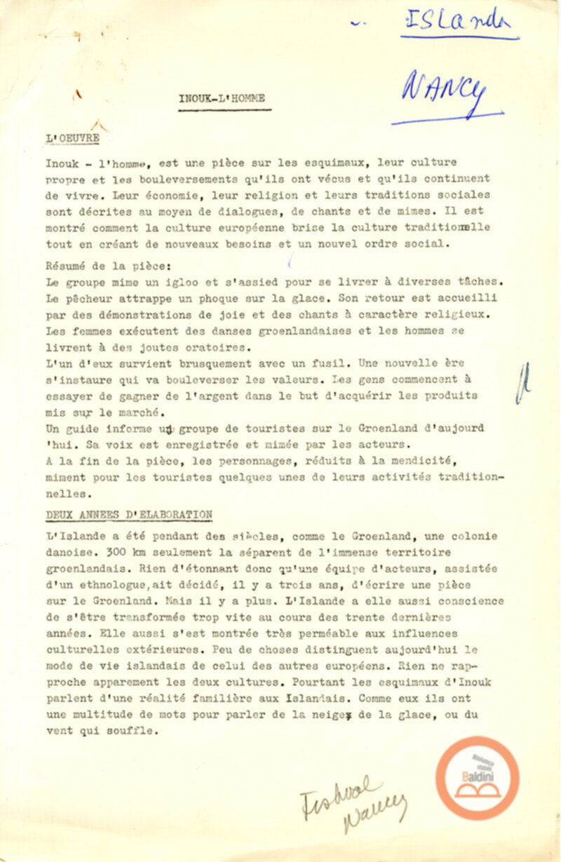 IX Festival Mondial du Théâtre - invito