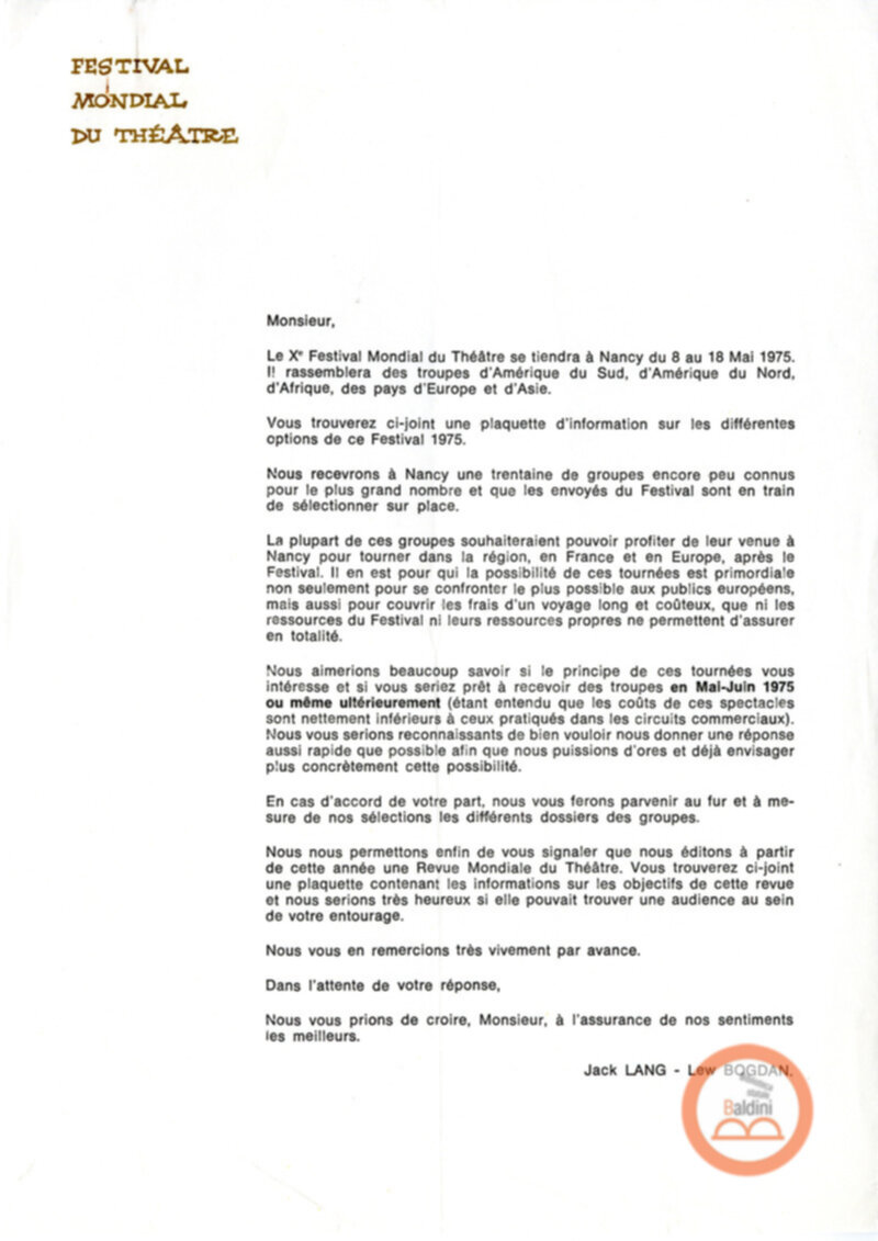 X Festival Mondial du Théâtre