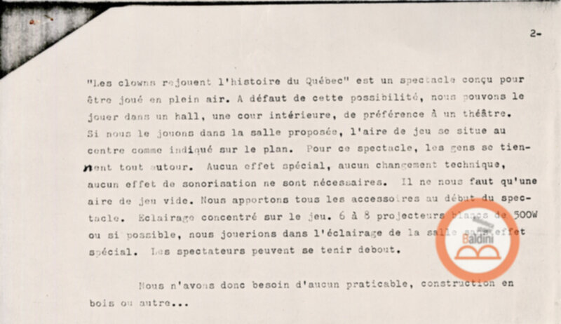 Festival Mondial du Théâtre - corrispondenza
