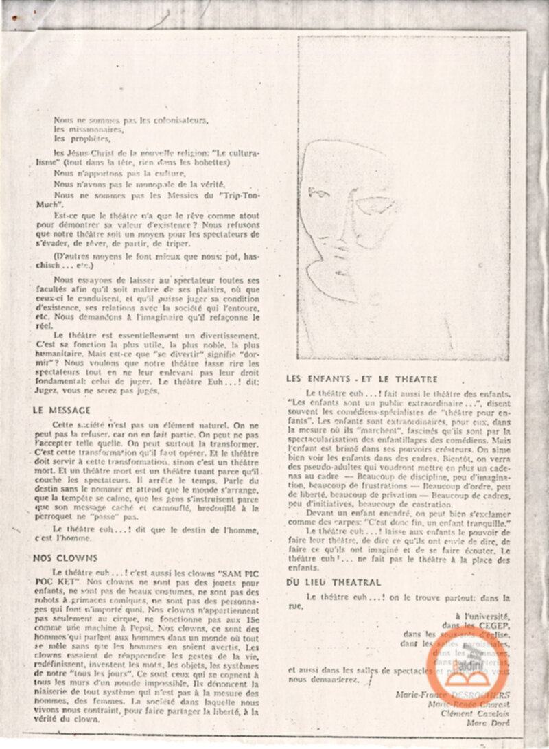 Festival Mondial du Théâtre - corrispondenza