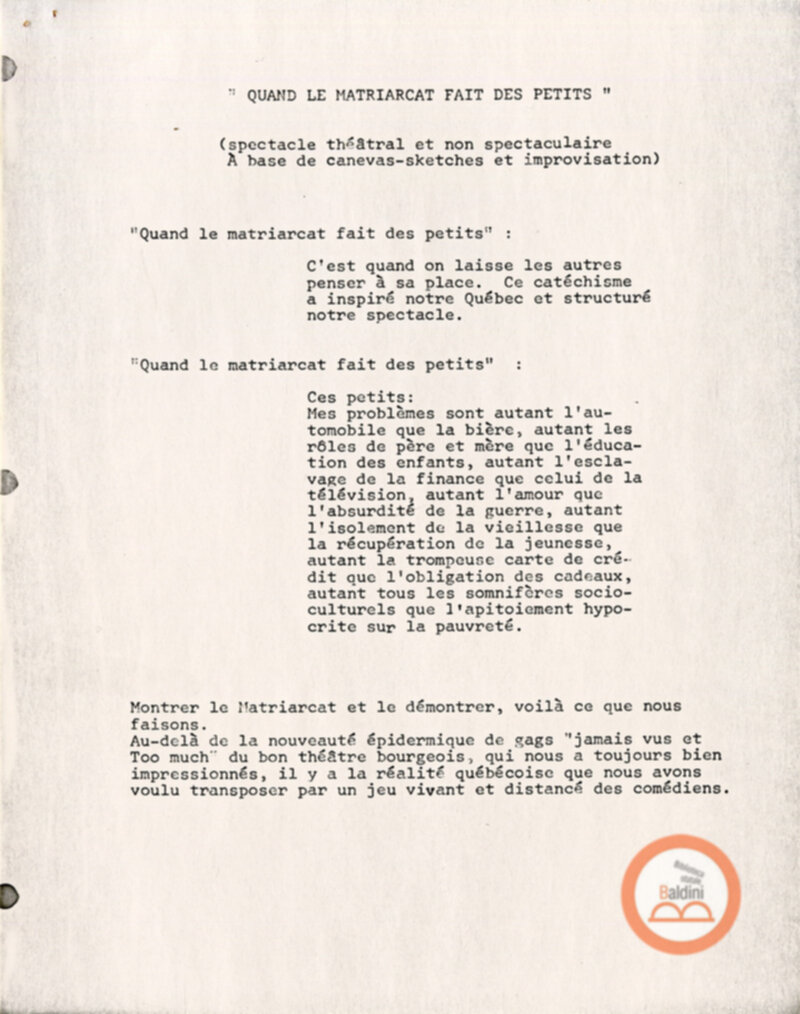 Festival Mondial du Théâtre - corrispondenza