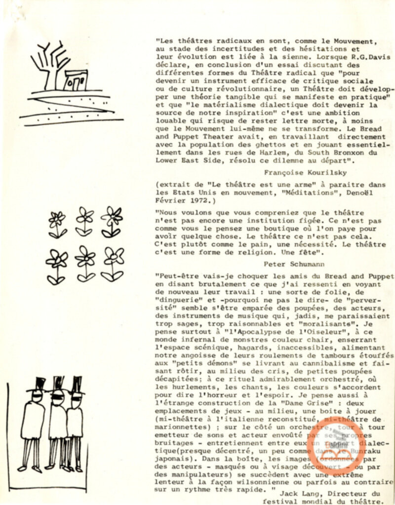 Bread and puppet theater