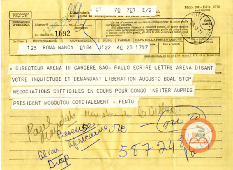 Festival Mondial du Théatre di Nancy - corrispondenza