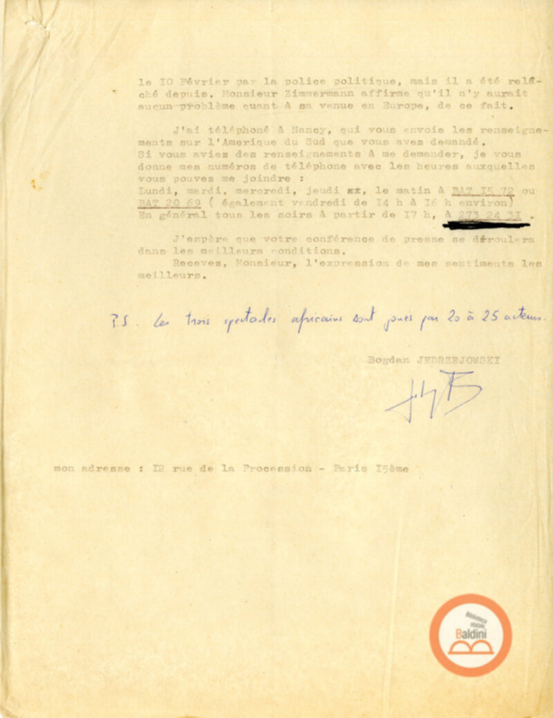 Festival Mondial du Théatre di Nancy - corrispondenza