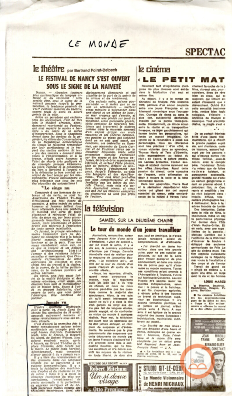 Festival Mondial du Théatre di Nancy - rassegna stampa