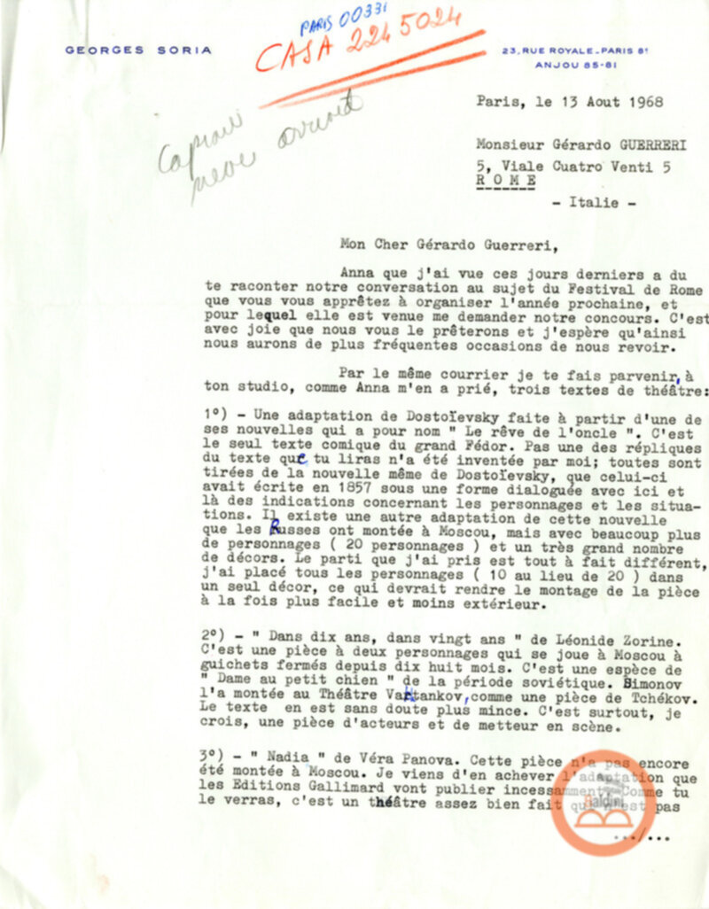 Agenzia letteraria e artistica parigina per gli scambi culturali