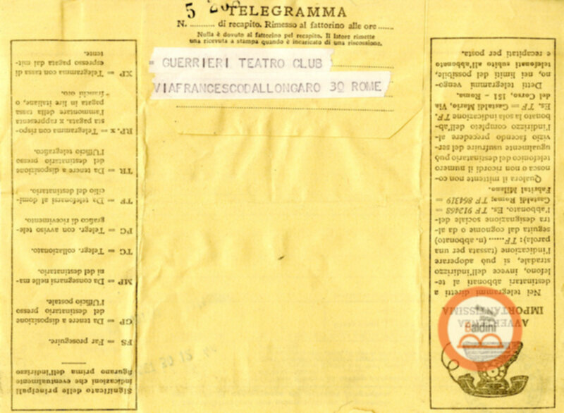 Compagnia Renaud-Barrault - corrispondenza