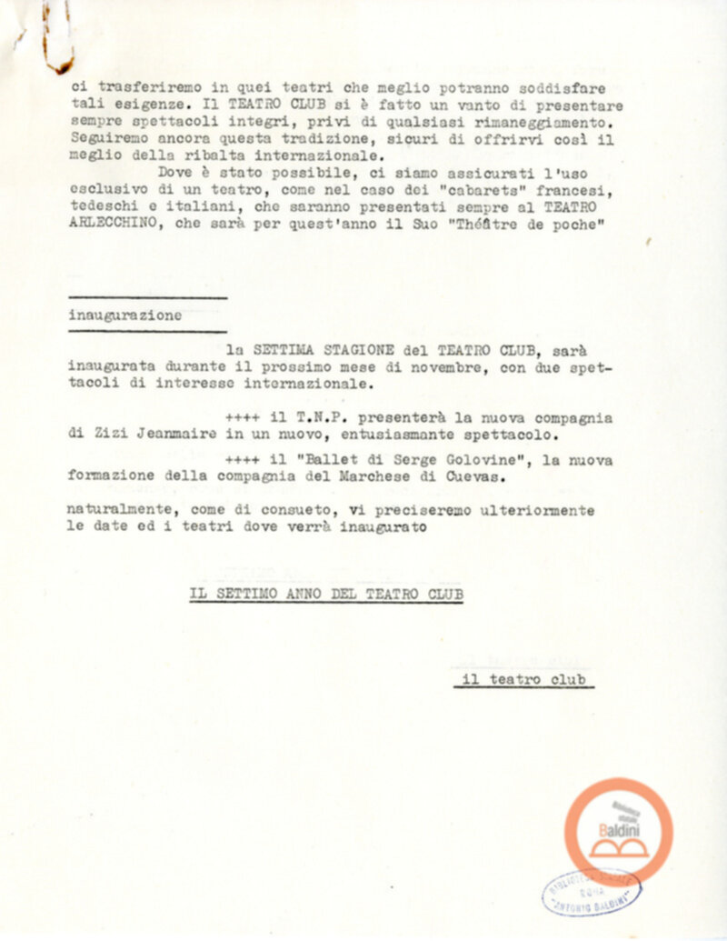 Programmazione della stagione 1963-1964.