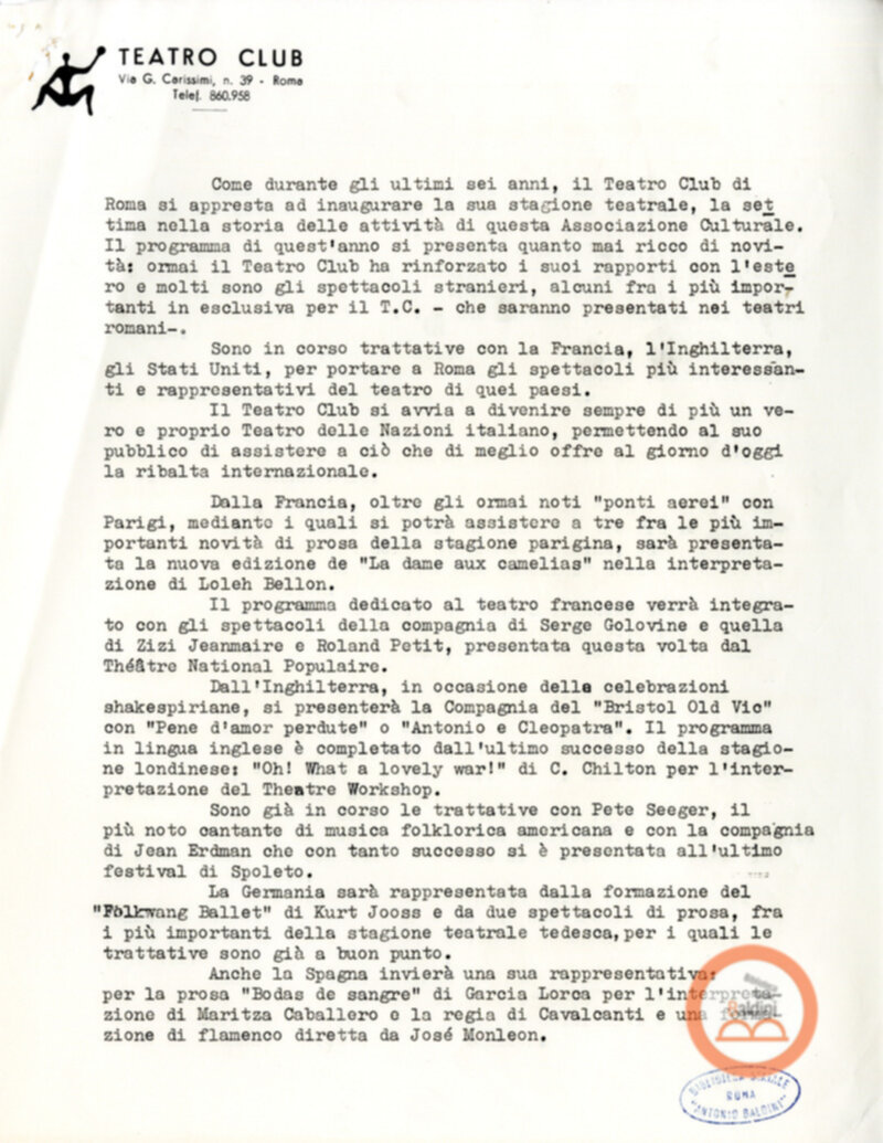 Corrispondenza con i soci