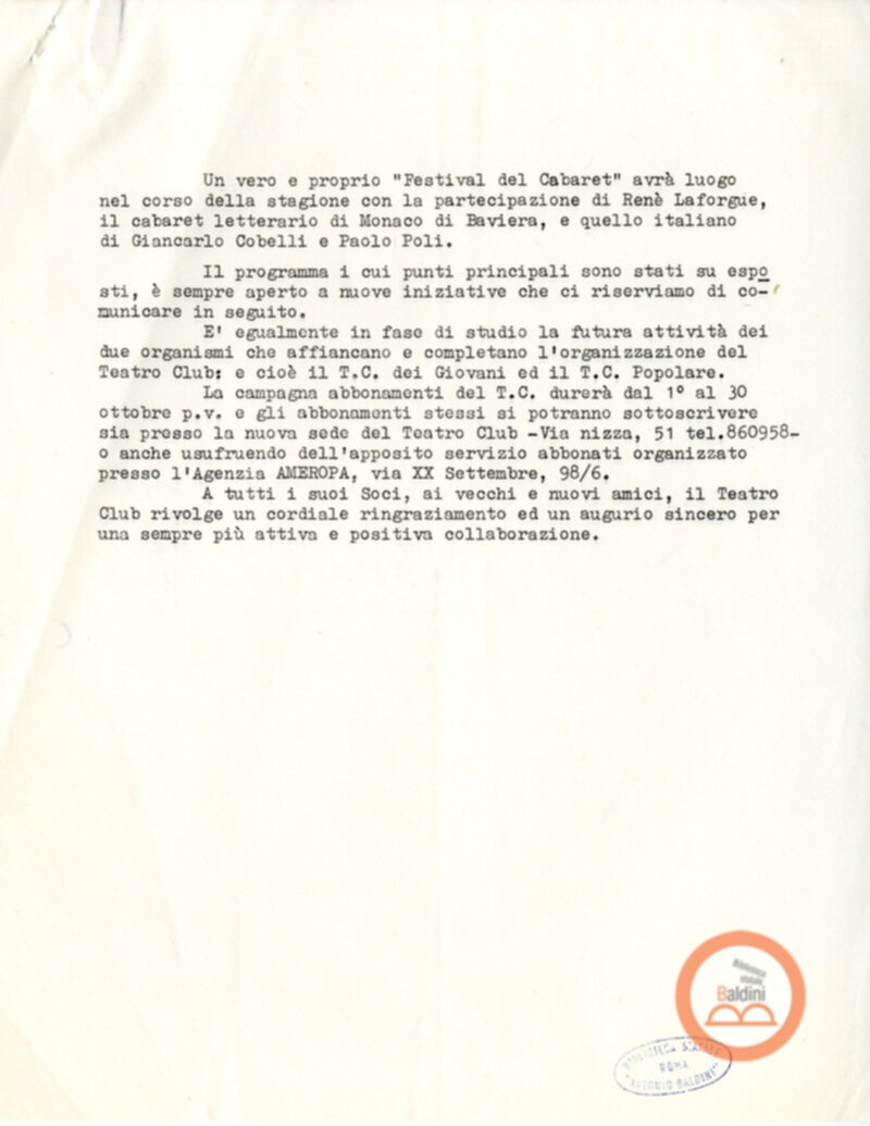 Corrispondenza con i soci