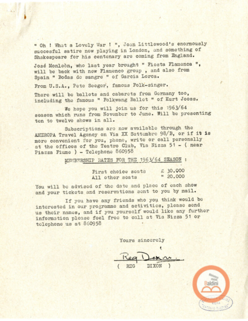 Corrispondenza con i soci