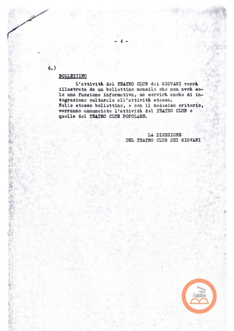 Bollettino del Teatro Club dei giovani (1963-1964)