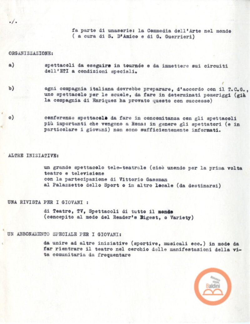 Programma del Teatro Club dei giovani (1963)