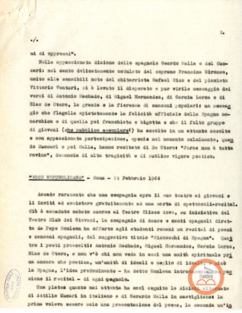 Articoli apparsi sui giornali