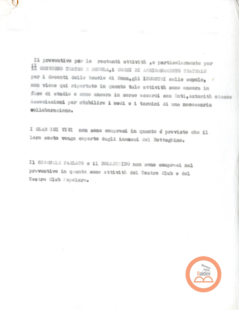 Preventivo - stagione 1963-1964