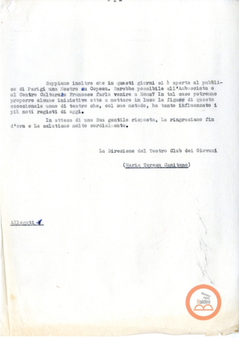 Paul Teyssier - Teatro Club dei Giovani (1963-1964)