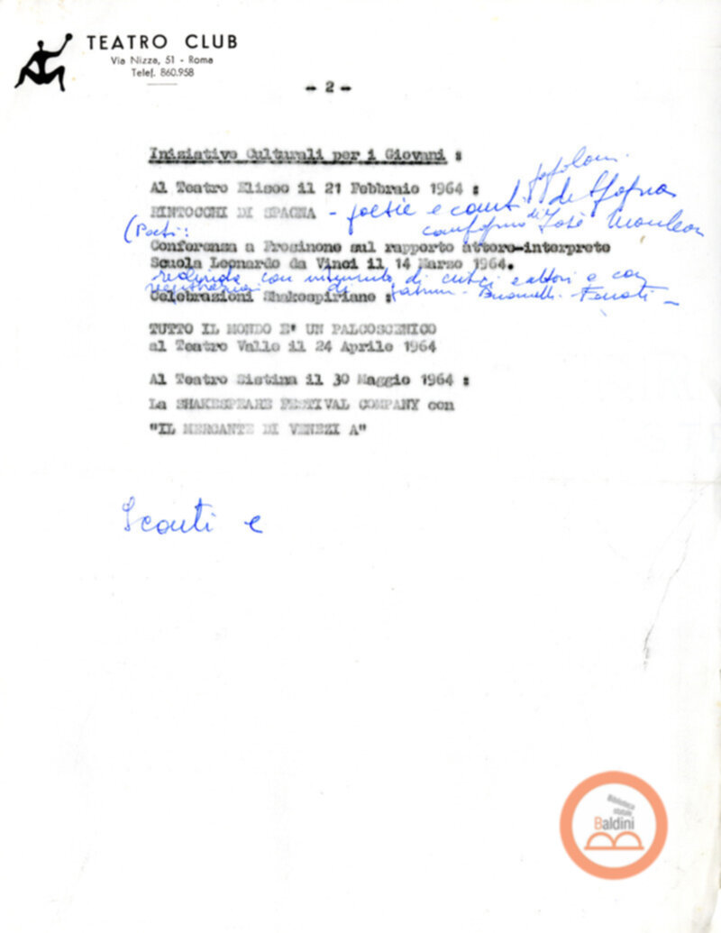 Iniziative culturali per i giovani