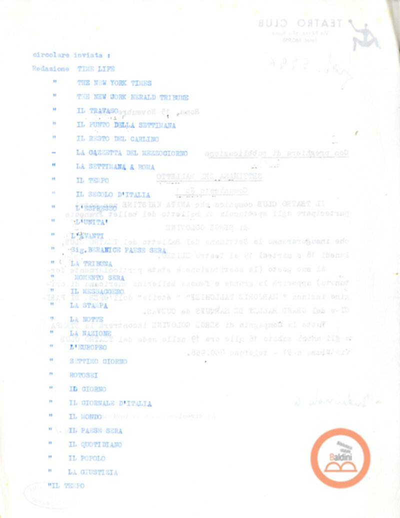 Sostituzione di Anita Kristine con Marjorie Tallchief