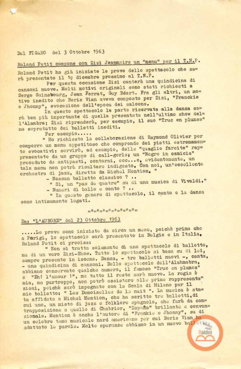 Inaugurazione della stagione 1963-1964