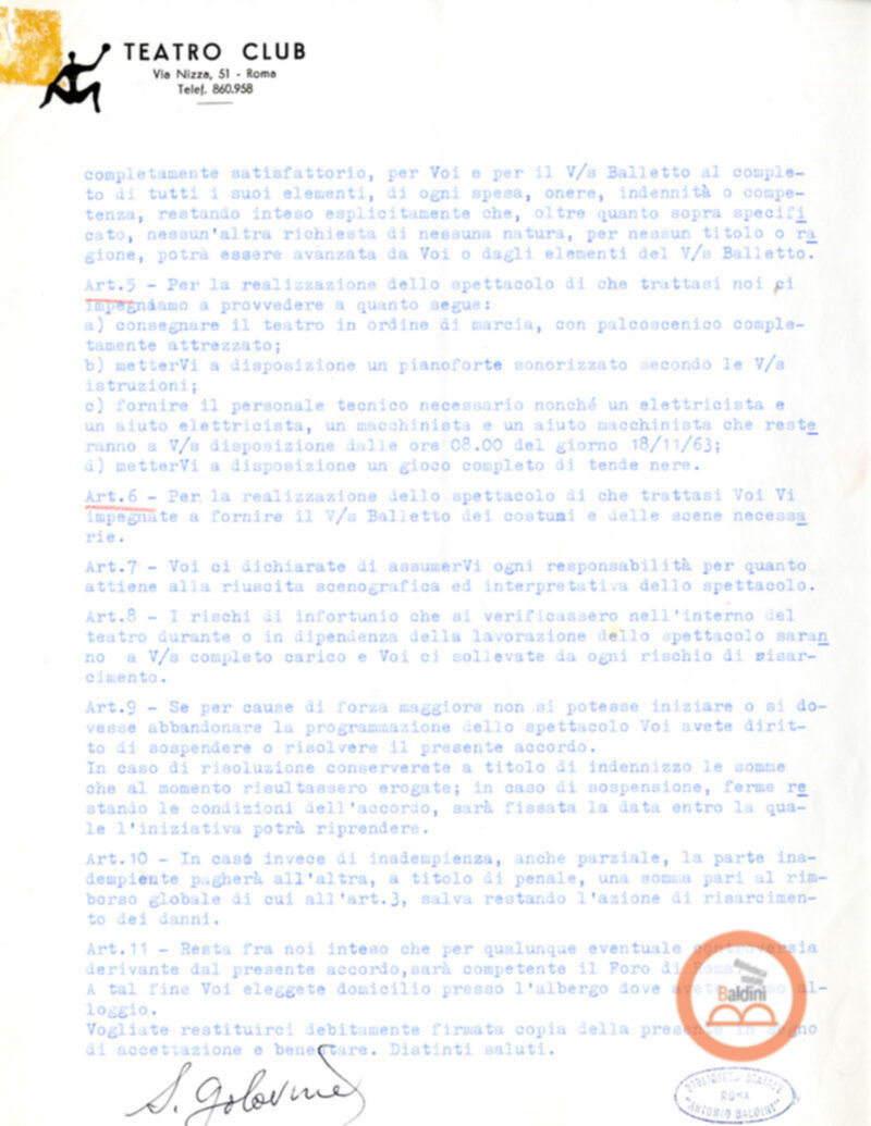 Accordo contrattuale Golovine