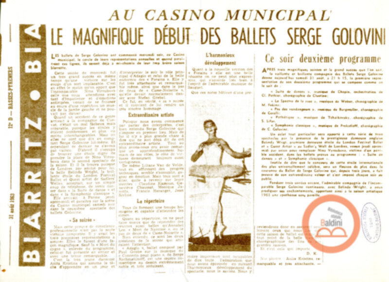 Ritagli di giornale - Compagnia di Serge Golovine