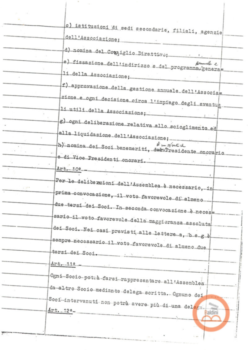 Statuto dell'Associazione di Cultura Teatrale Americana (ACTA), Teatro Club "Premio Roma".