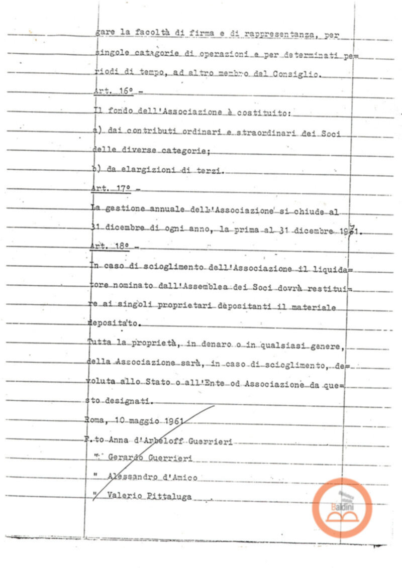 Statuto dell'Associazione di Cultura Teatrale Americana (ACTA), Teatro Club "Premio Roma".