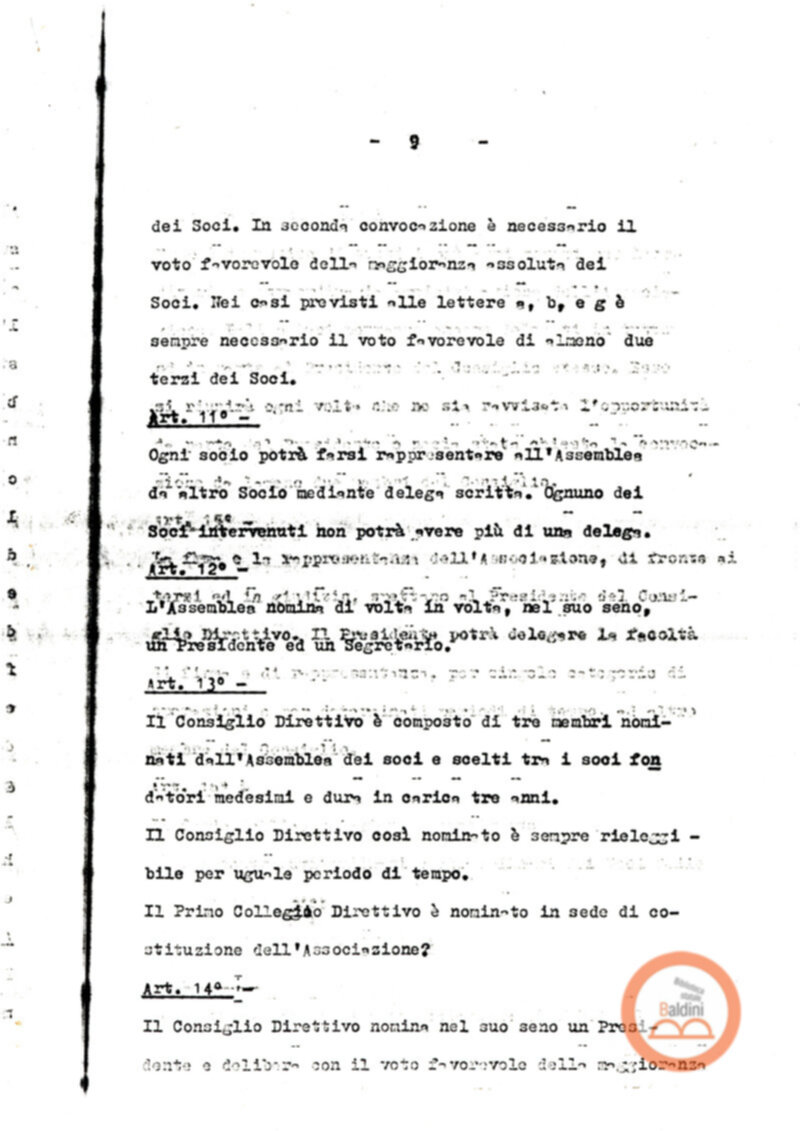 Statuto dell'Associazione di Cultura Teatrale Americana (ACTA), Teatro Club "Premio Roma".