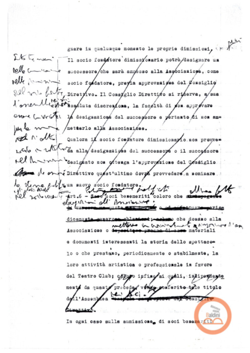 Statuto dell'Associazione di Cultura Teatrale Americana (ACTA), Teatro Club "Premio Roma".