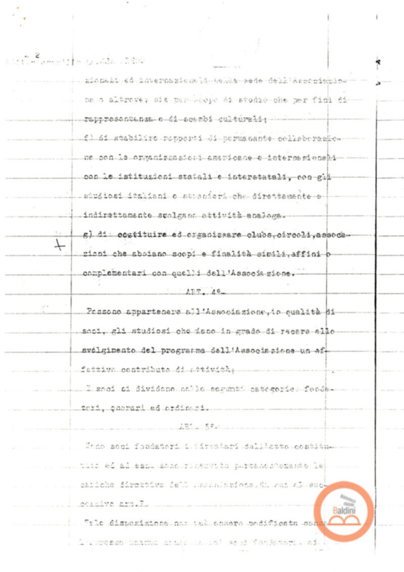 Statuto dell'Associazione di Cultura Teatrale Americana (ACTA), Teatro Club "Premio Roma".