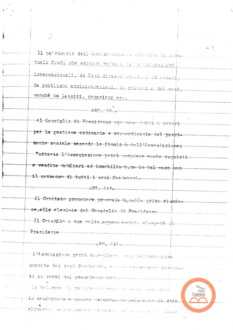 Statuto dell'Associazione di Cultura Teatrale Americana (ACTA), Teatro Club "Premio Roma".