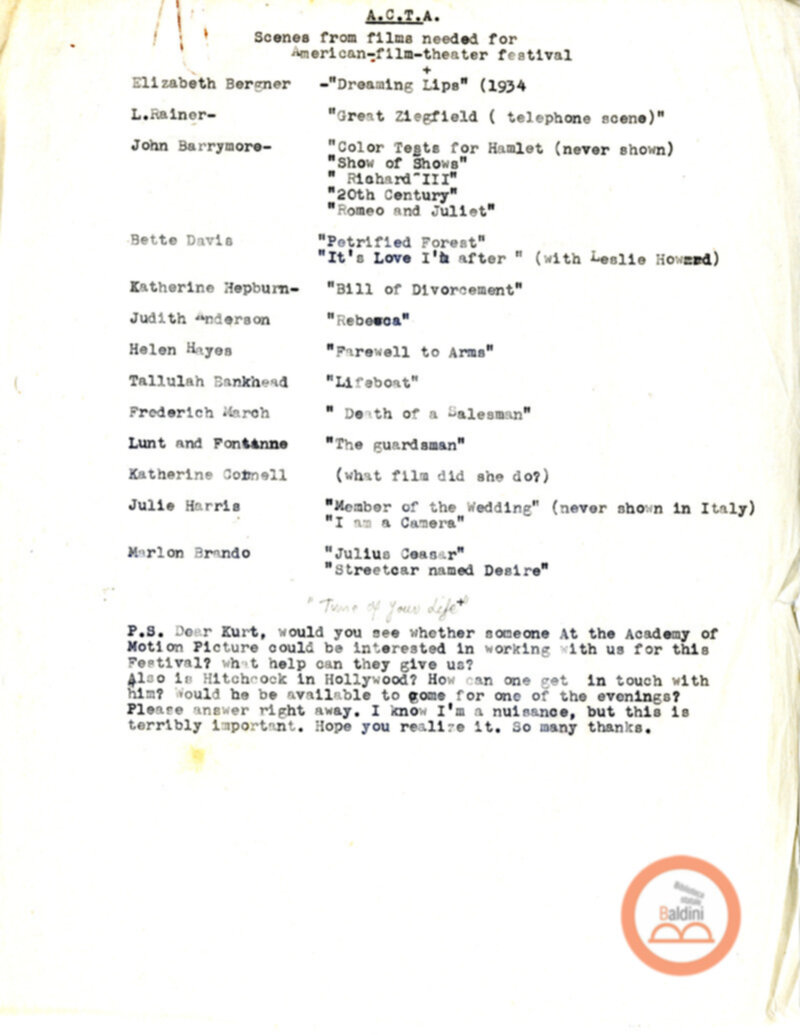 Stagione 1957-1958 - programma