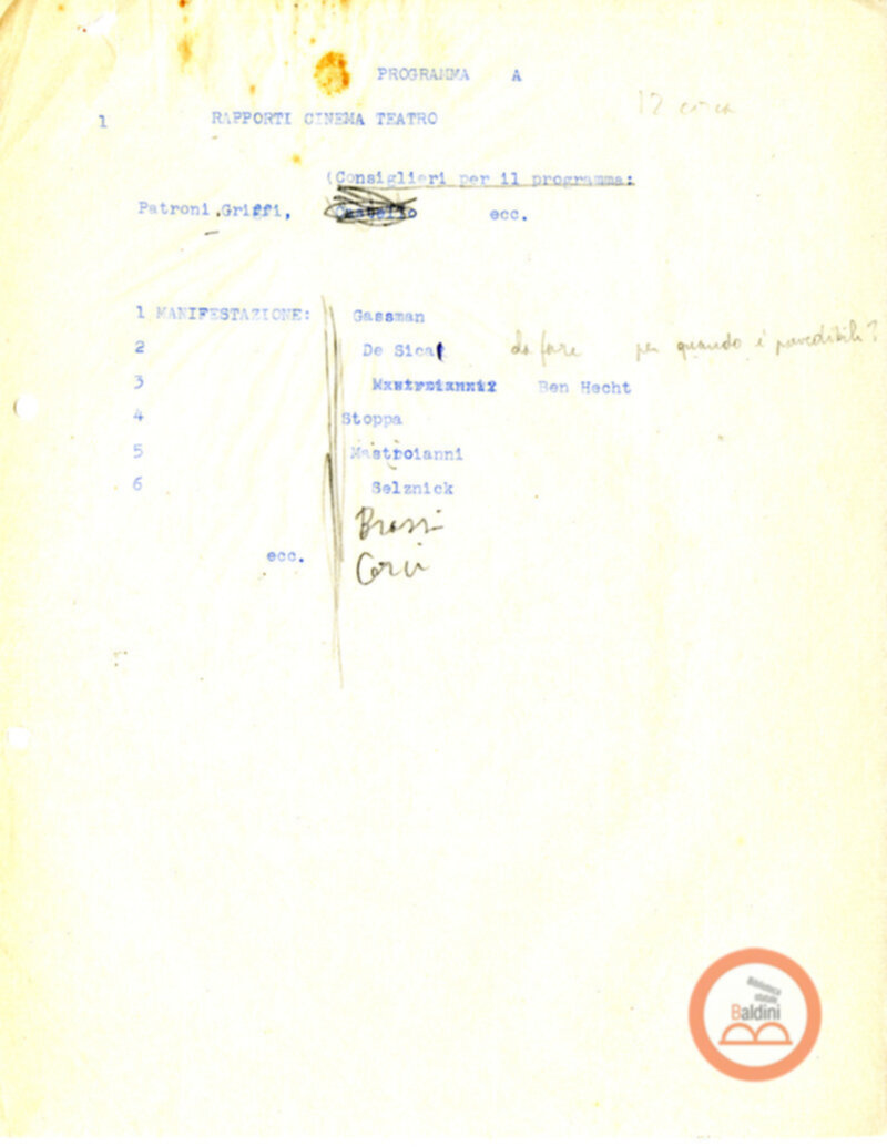 Stagione 1957-1958 - programma