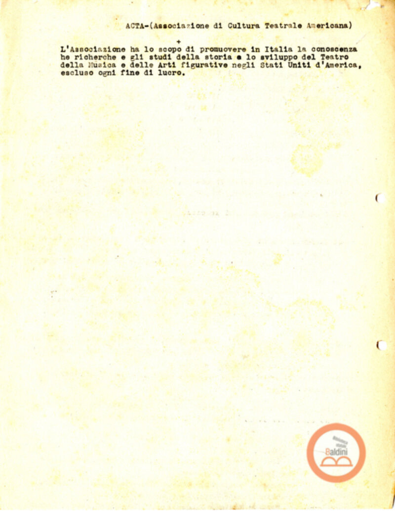 Associazione di Cultura Teatrale Americana (ACTA)