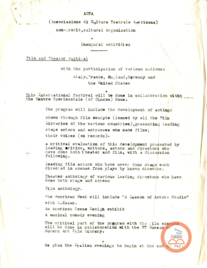 Associazione di Cultura Teatrale Americana (ACTA)