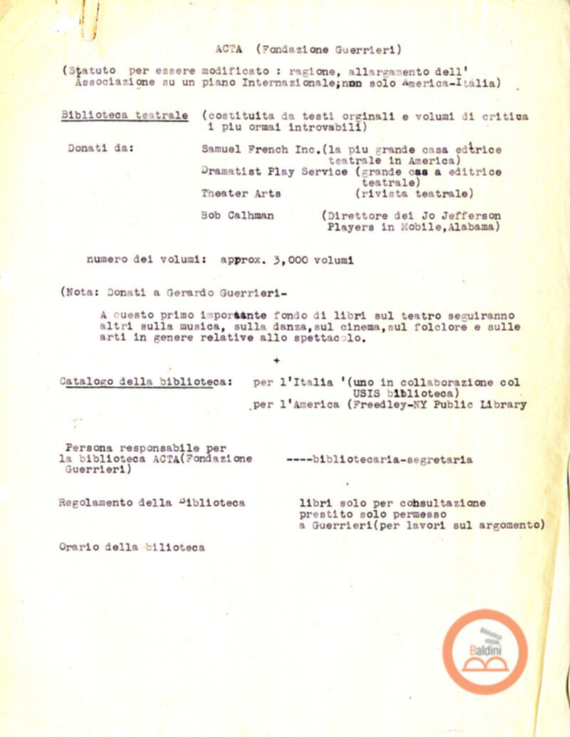 Associazione di Cultura Teatrale Americana (ACTA)