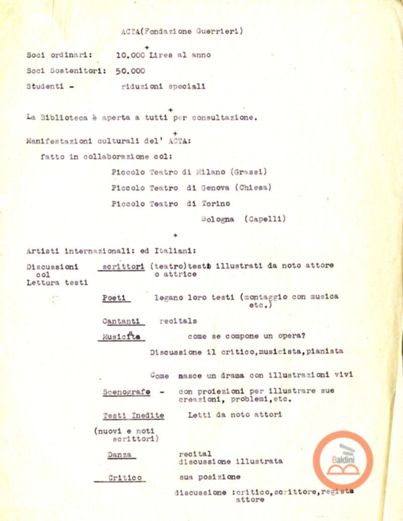 Associazione di Cultura Teatrale Americana (ACTA)