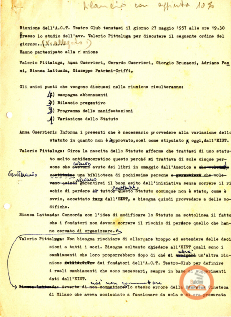 Stagione 1957-1958 - programma