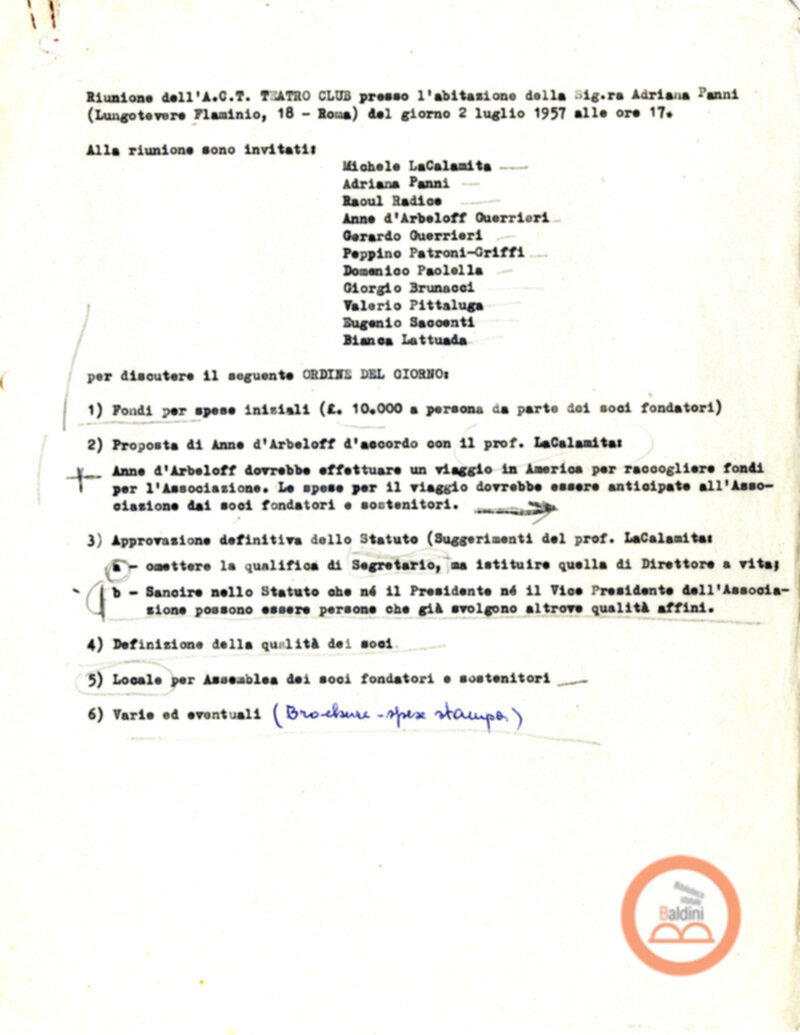 Stagione 1957-1958 - programma