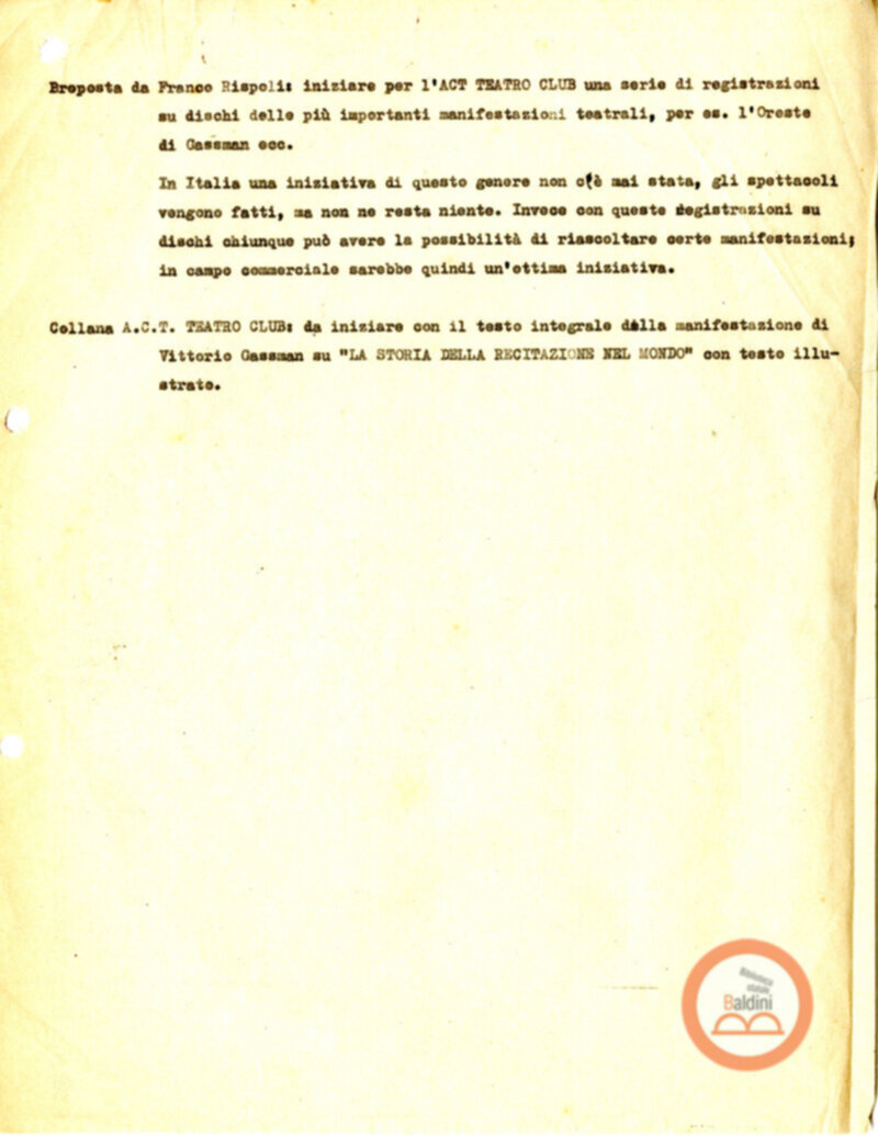 Stagione 1957-1958 - programma