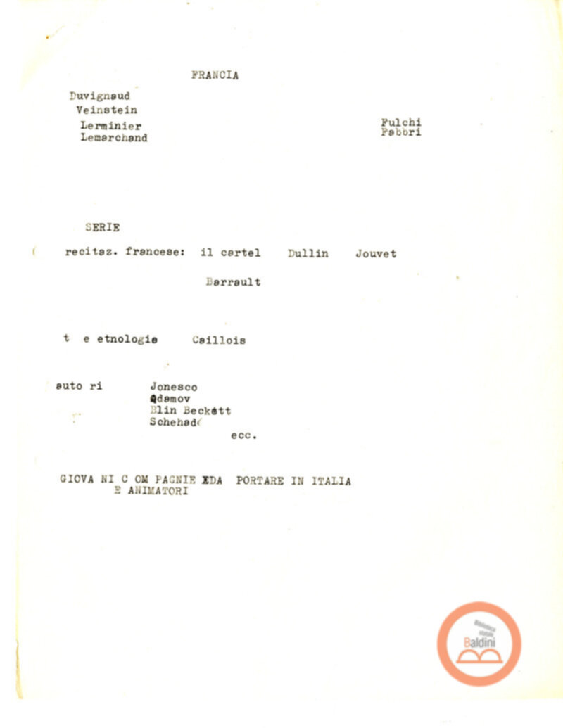 Stagione 1957-1958 - programma
