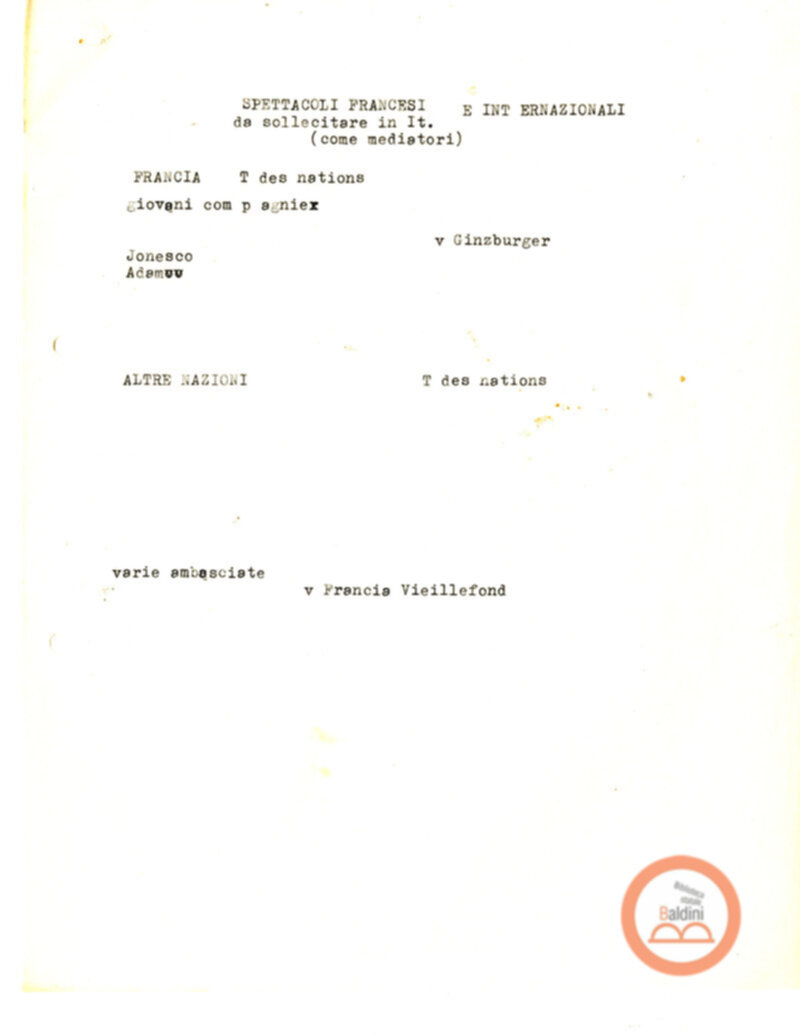 Stagione 1957-1958 - programma