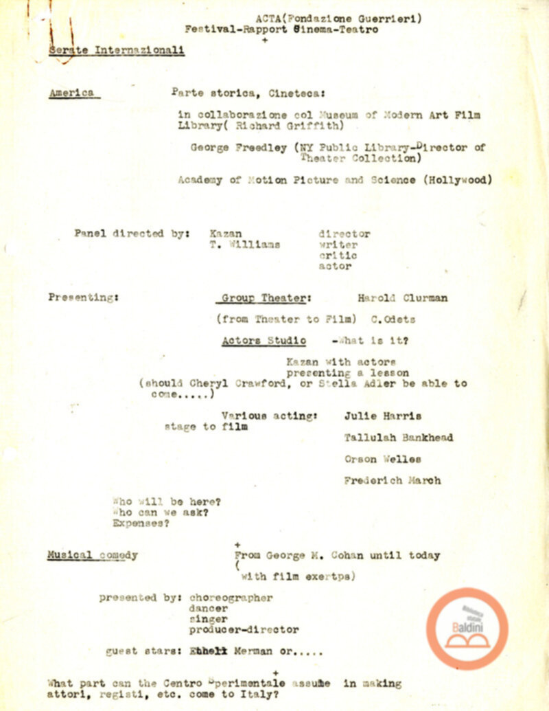 Stagione 1957-1958 - programma