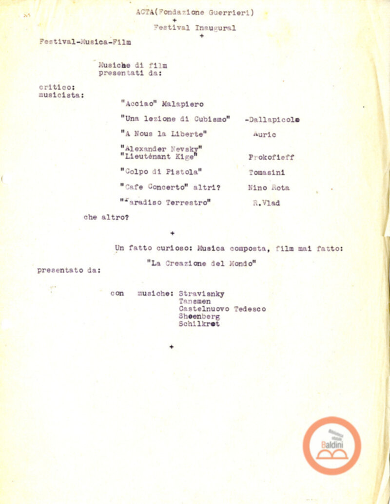 Stagione 1957-1958 - programma