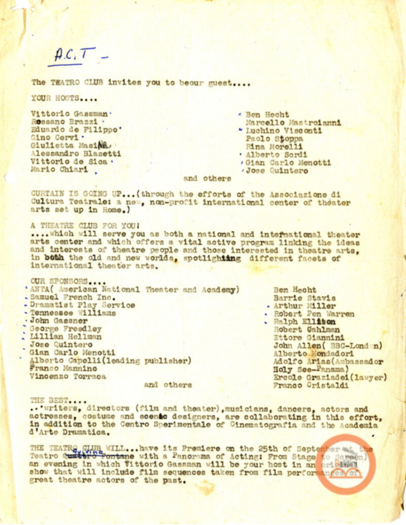 Principi del Teatro Club