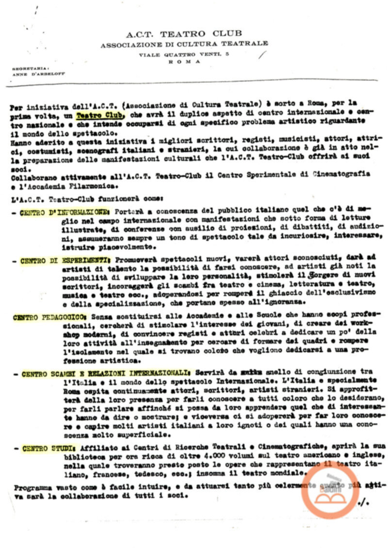 Principi del Teatro Club