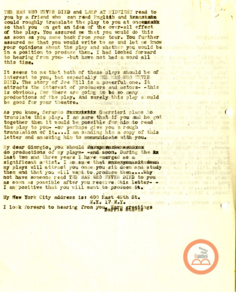 The man who never died e Lamp at midnight