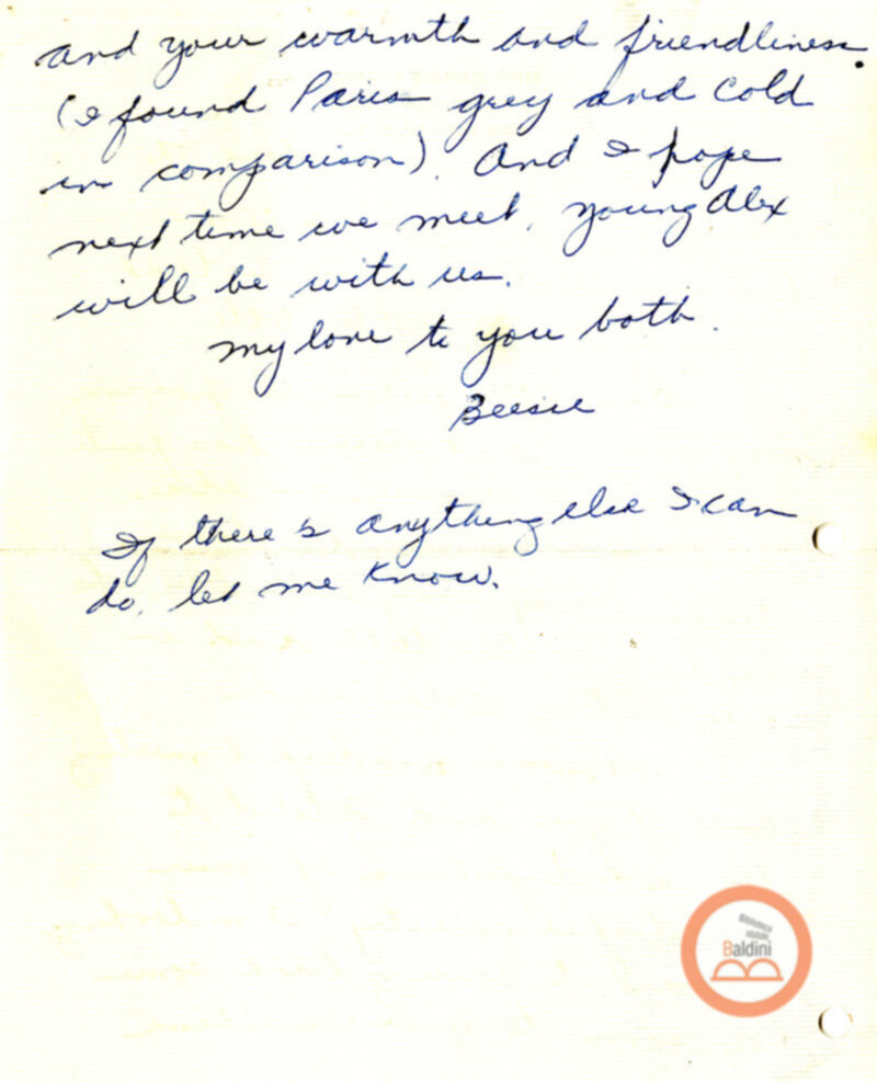 Lettera inviata da Barrie Stavis ad Anne d'Arbeloff allo spettaolo "The man who never died".